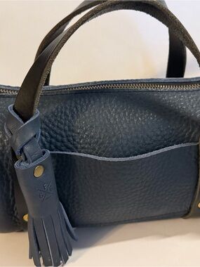 Go Forth Goods Smokey Blue small Jane Satchel with Tassel